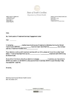 Desire For Treatment Letter Berkeley Community Mental Health